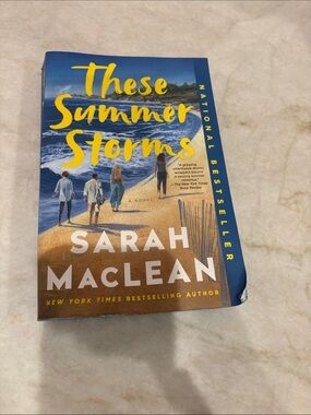 These Summer Storms by Sarah MacLean - Blue & Yellow Paperback Novel